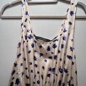 thakoon white with blue floral print dress